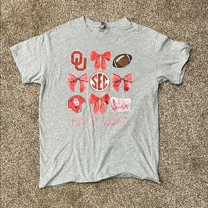 Gray Oklahoma Sooners Graphic Tee